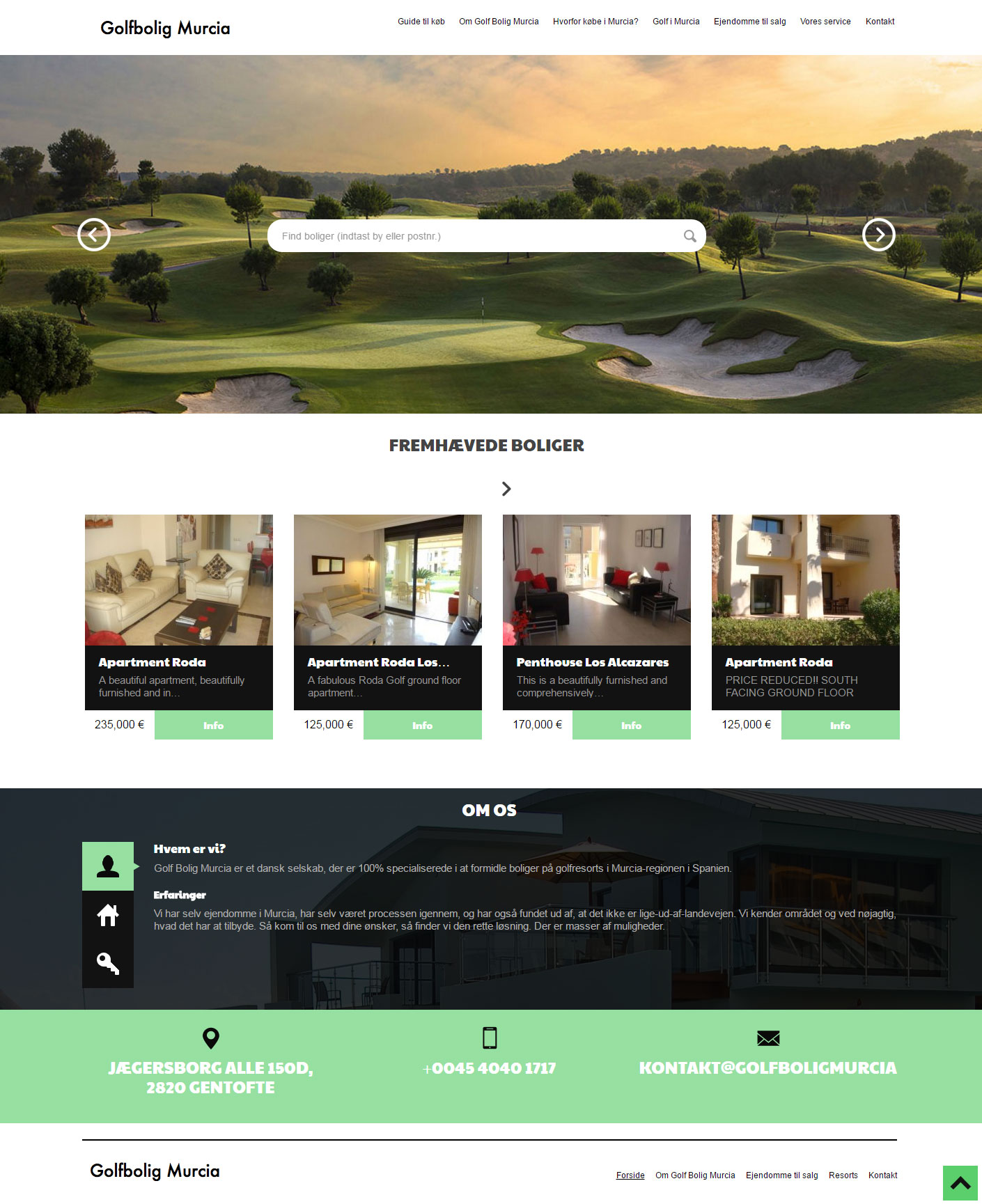 Wordpress website til Golfbolig Murcia