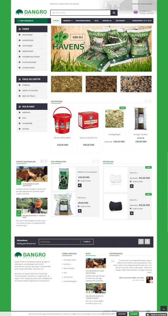 Woocommerce webshop til Dangro.com