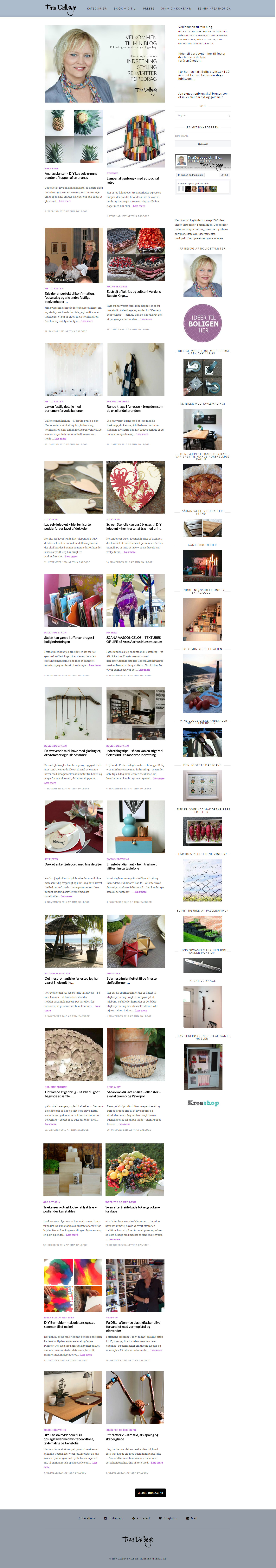 Nyt wordpress blog design til Tina Dalbøge